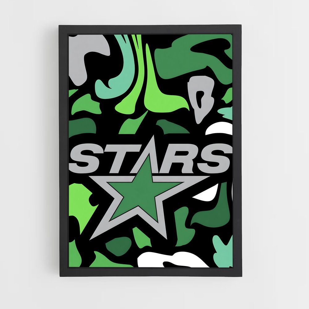 Poster Camouflage Stars – affiche Hockey sur glace (vue 2)